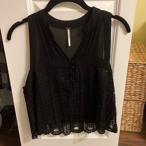 Free People lace top. Worn only once. No tears or damage to buttons or lace.